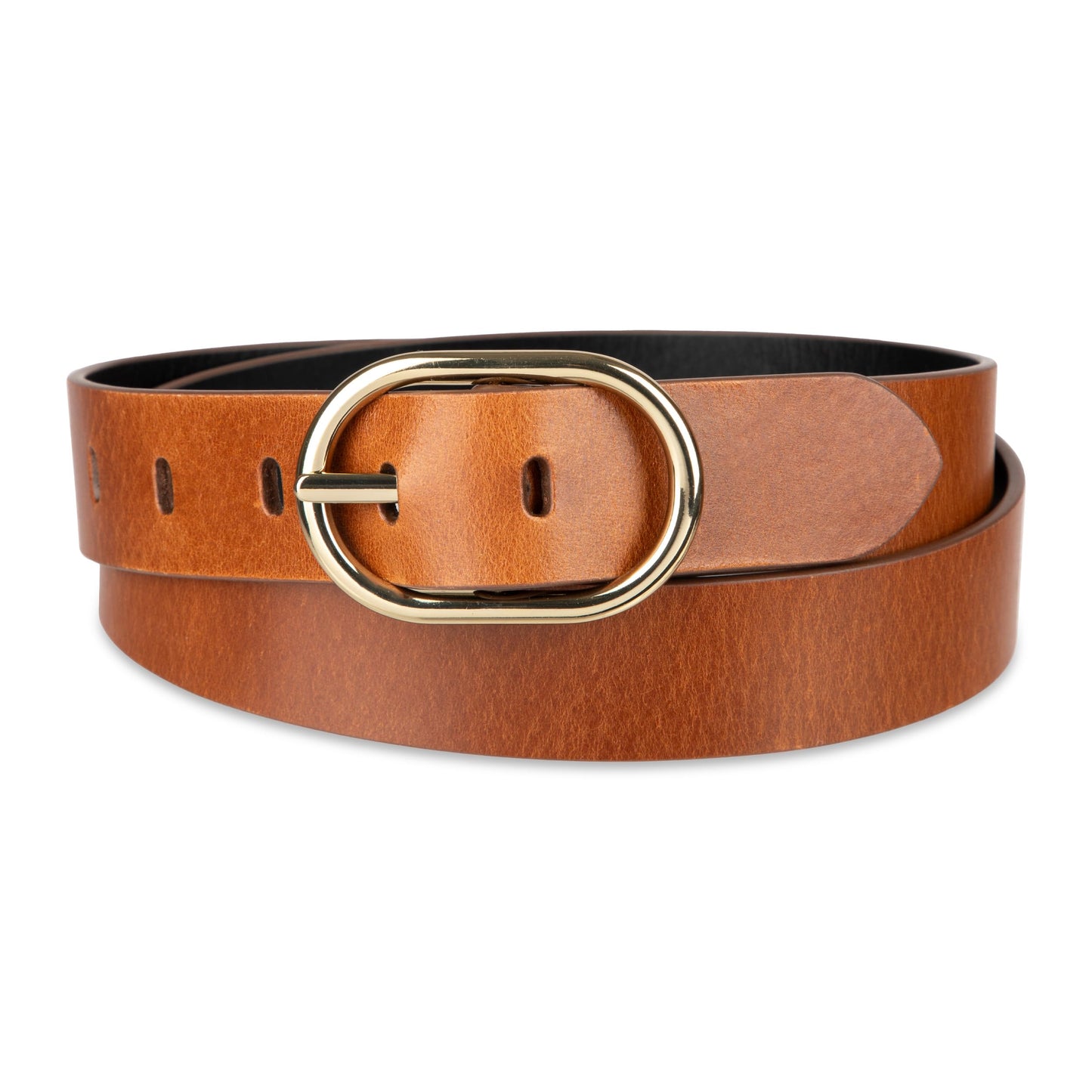 Cole Haan womens Two-in-One Reversible Leather Fashion Dress Belt for Jeans, Trousers and Dresses Tan/Black Medium
