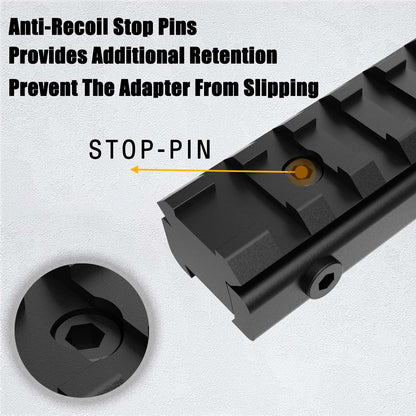 3/8" Dovetail to 7/8" Picatinny Adapter, Scope Mount Picatinny Rail, 11mm to 21mm Scope Mounts Adapter for Picatinny Rail Accessories