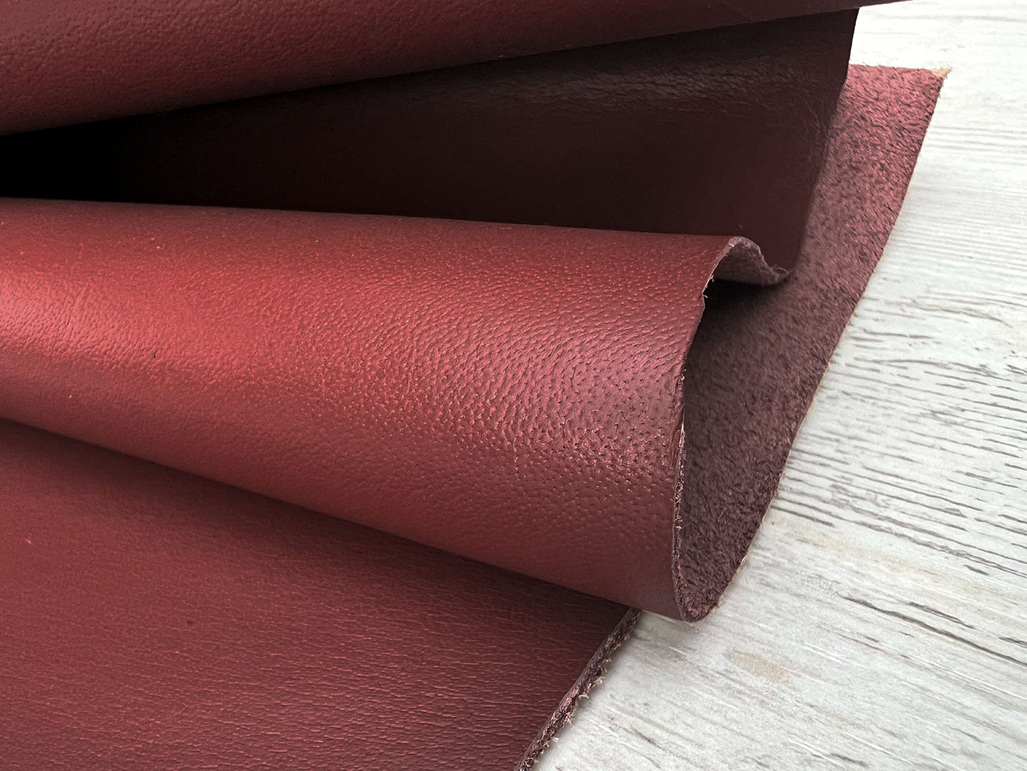 2 Pieces of Mahogany 14x14 Inch Genuine Leather Pieces Real Cowhide Full Grain Sheets for Crafting Leatherworking Leathercraft Repair Crafts Offcuts TPS13526