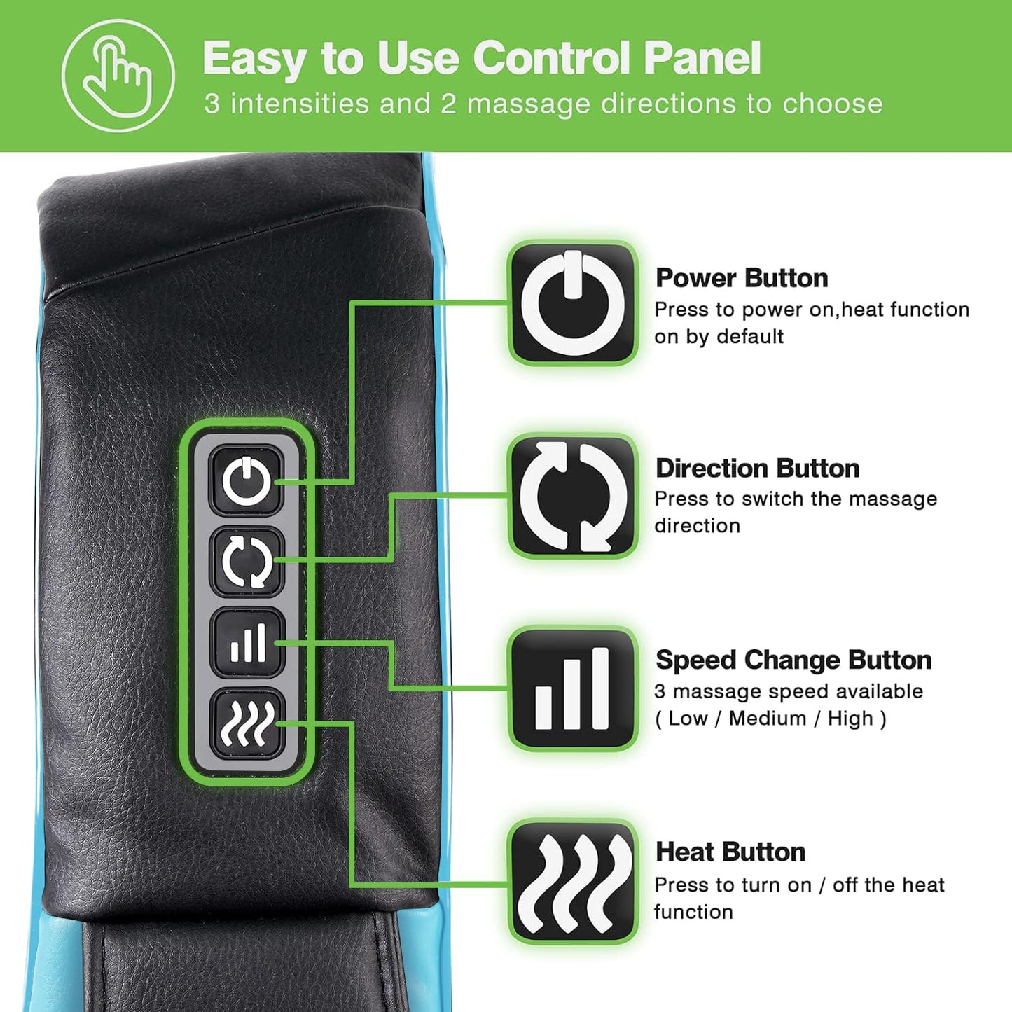 cotsoco Neck Massager,Shiatsu Shoulder and Back Massager with Heat, Electric Deep Tissue Massage Pillow for Body Muscle Pain Relief,Best Gifts Mom Dad Women Men,Home, Office Car Use