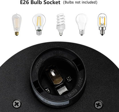 Outdoor Dusk to Dawn Wall Lights Modern Exterior Wall Mount Lantern Fixture Aluminum E26 Lamps Waterproof Porch Light for Patio Garage Front Door Garden Yard (Bulbs Not Included), Black
