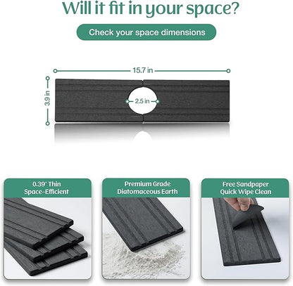 Stone Faucet Mat for Kitchen Sink Splash Guard 15.7" x 3.9"