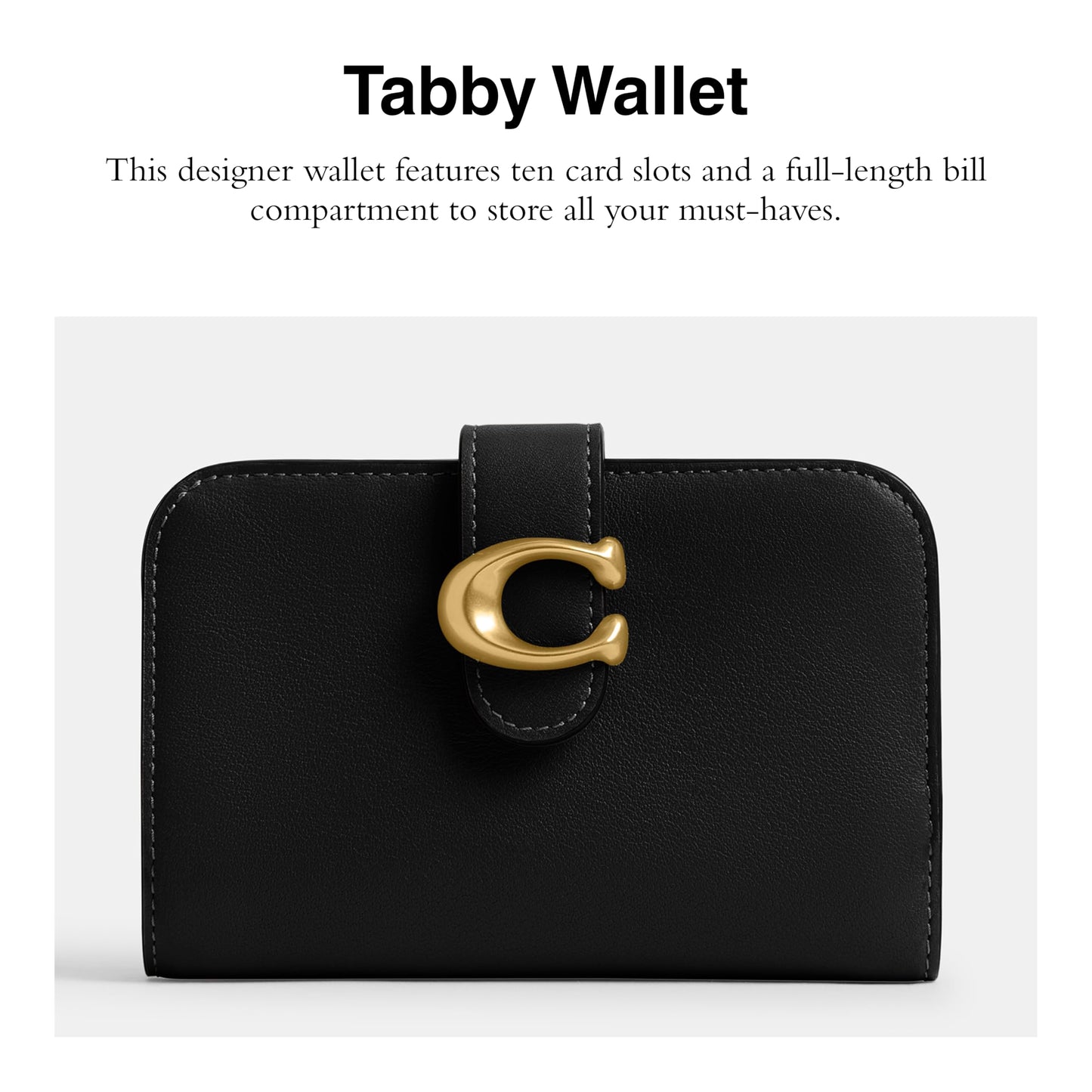 COACH Soft Grain Leather Tabby Wallet