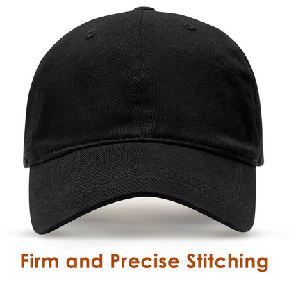 spxkd Baseball Cap for Men Women Washed Cotton Unstructured Baseball Hats Breathable Unisex Golf Dad Hat (US, Alpha, Small, Medium, Black)