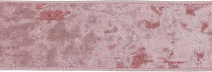 MEEDEE Dusty Rose Velvet Ribbon - 2.5 Inch Crushed Velvet Christmas Ribbon, 10 Yards for Tree Decoration, Wreaths, Crafts