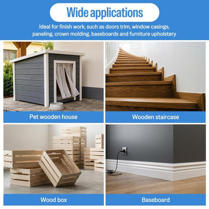meite 16 Gauge 20 Degree Angled Finish Nails 1-1/4 Inch Galvanized Rust-Proof Finishing Nails for Electric or Pneumatic Finish Nailer - Cabinet Crown Baseboard Trim & Molding (24,000 PCS)