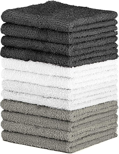 100% Cotton Washcloth Set – Soft, Absorbent Face Towels