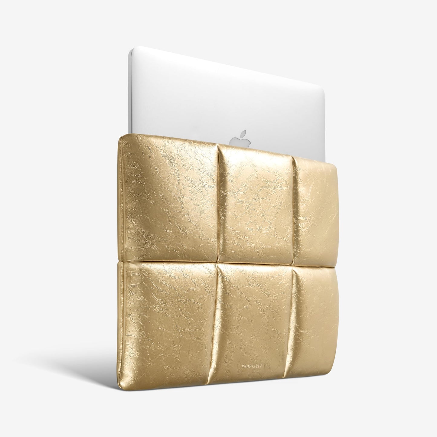 Comfyable Puffy Laptop Sleeve 13 Inch 14 Inch, Puffer Laptop Carrying Case, Pillow Case Compatible with MacBook Air M4 2025 M3 M2 M1, MacBook Pro M5 M4 Pro/Max, Gold
