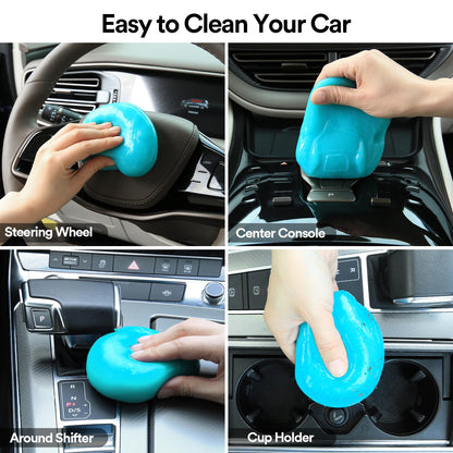 PULIDIKI Car Cleaning Gel for Car Cleaning Putty Car Putty Auto Detailing Tools Car Slime Cleaner Dust Cleaning Gel for Car Interior Cleaner Car Accessories Keyboard Cleaner Blue (4Pack)
