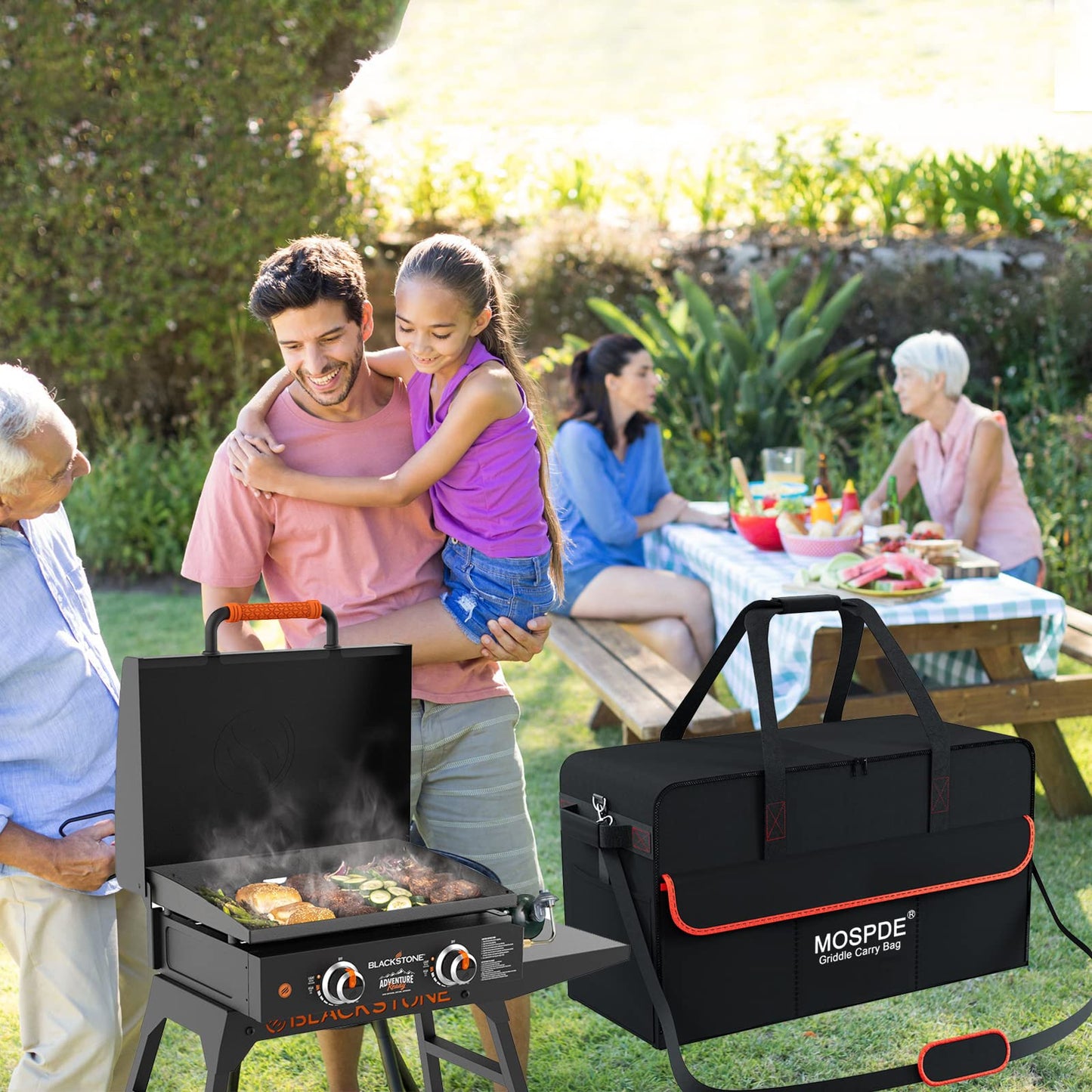 22 Inch Griddle Carry Bag for Blackstone 22 Inch Table Top Griddle with Grill Cover and Stand, Fits Blackstone 22" Grill Griddle with The Lid and Stand Carrying Bag 600D Heavy Duty Water-Resistant