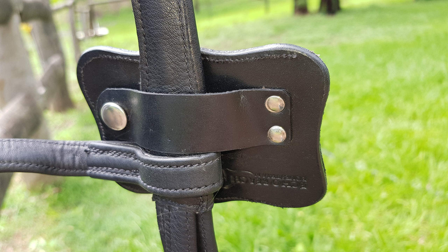 Echo Beach Equestrian Genuine Leather Number Holder Pair for Bridle or Saddle Pad. 3 Digit Easy Change Numbers. Built in Clip for Secure Attachment. 2 Number Holders Included
