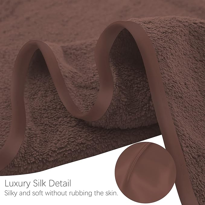 TENSTARS Luxury Silk Hemming Towel Set