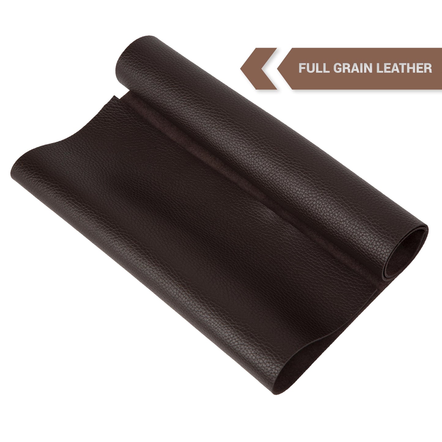Shkira 24''X12'' Genuine Dark Brown Dotted Leather Sheets for Hobby Workshops - Tooling Square - 2.0MM Thick Genuine Top Full Grain Oil Tan - Thick Leather Pieces