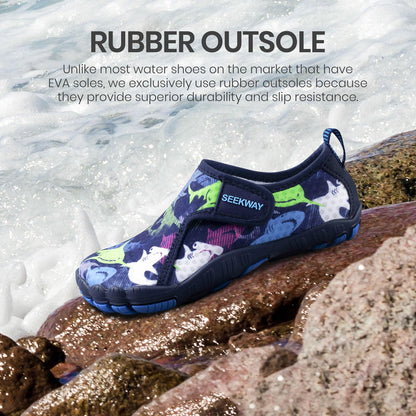SEEKWAY Barefoot Water Shoes for Kids - Wide Toe Box and Quick-Dry Sand Shoes Toddler for Hiking Swim Beach Pool Kayak Sport Accessories, Camping Essentials Non-Slip for Boys Girls Sizes