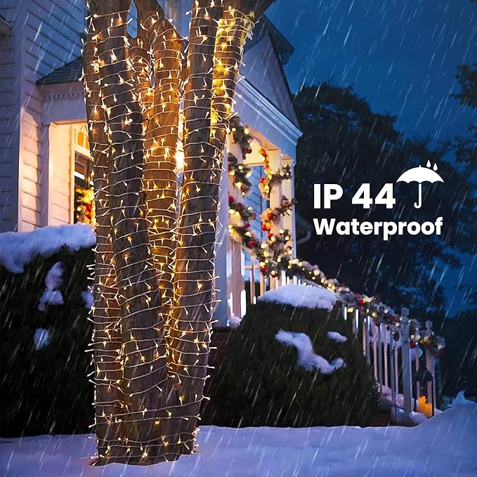 Color Changing Christmas Lights, 175ft 500 LED Warm White & Multicolor Christmas String Lights with Remote, 11 Modes Fairy Twinkle Lights Waterproof for Party, Garden, Home, Weddings, Xmas Tree Decor