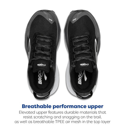 Brooks Women’s Caldera 8 Ultra Trail Running Shoe - Black/Blackened Pearl/White - 10 Medium
