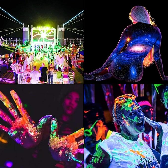 Black Lights HWay 200W LED Black Purple Lights Flood Light with Plug(6ft Cable) for Blacklight Party, Stage Lighting, Aquarium, Body Paint, Fluorescent Poster, Neon Glow in The Dark Night