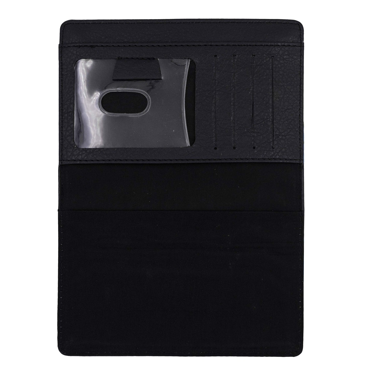 CAROUSELCHECKS Black Textured Leather Checkbook Cover for Top Stub Personal Checks