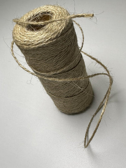 Foihukelim Jute Twine String 328 Feet，Christmas Twine ，Packing String，Packing String for Gift Wrapping Craft Projects Gardening Decoration and Home Decor for Climbing Plants