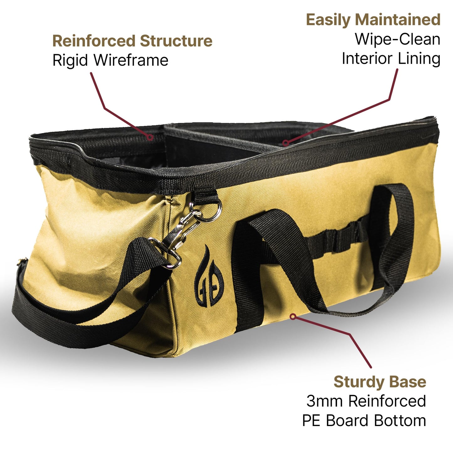 Grill Tool Bag 18 Inch with Adjustable Divider - Premium BBQ Accessory Storage Case for Blackstone Griddle Tools, Heavy-Duty Wipe Clean Canvas, Tailgating, Trunk, Camping Organizer - Gifts for Men
