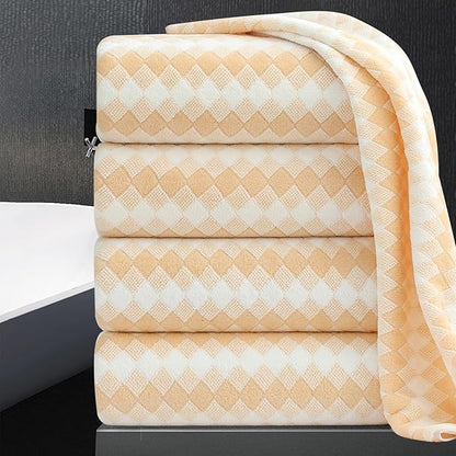 4 Piece Extra Large Bath Towel Set Oversized Bath Sheet 35"x70" Bathroom Towel