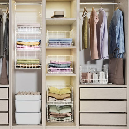 X-cosrack 3 Tier Foldable Closet Organizer, Clothes Shelves