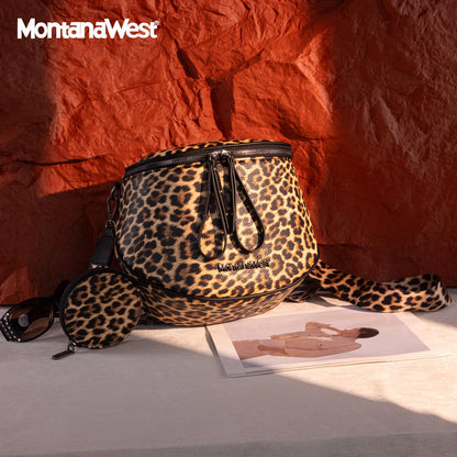 Montana West Large Crossbody Bags for Women Bum Bag Sling Purse with Adjustable Strap