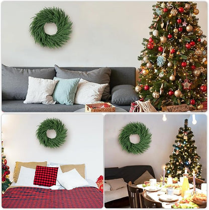 24 inch Norfolk Pine Wreath, Realistic Christmas Wreath for Front Door,Artificial Real Touch Green Wreath Greenery for Door Wall Windows Mantle Outdoor Christmas Decoration