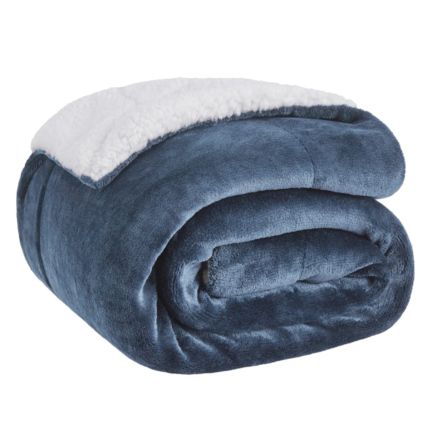 Bedsure GentleSoft Sherpa Fleece Blankets Queen Size for Bed - Thick and Warm, Soft Fuzzy Plush Queen Blanket for Winter, Grey, 90x90 Inches