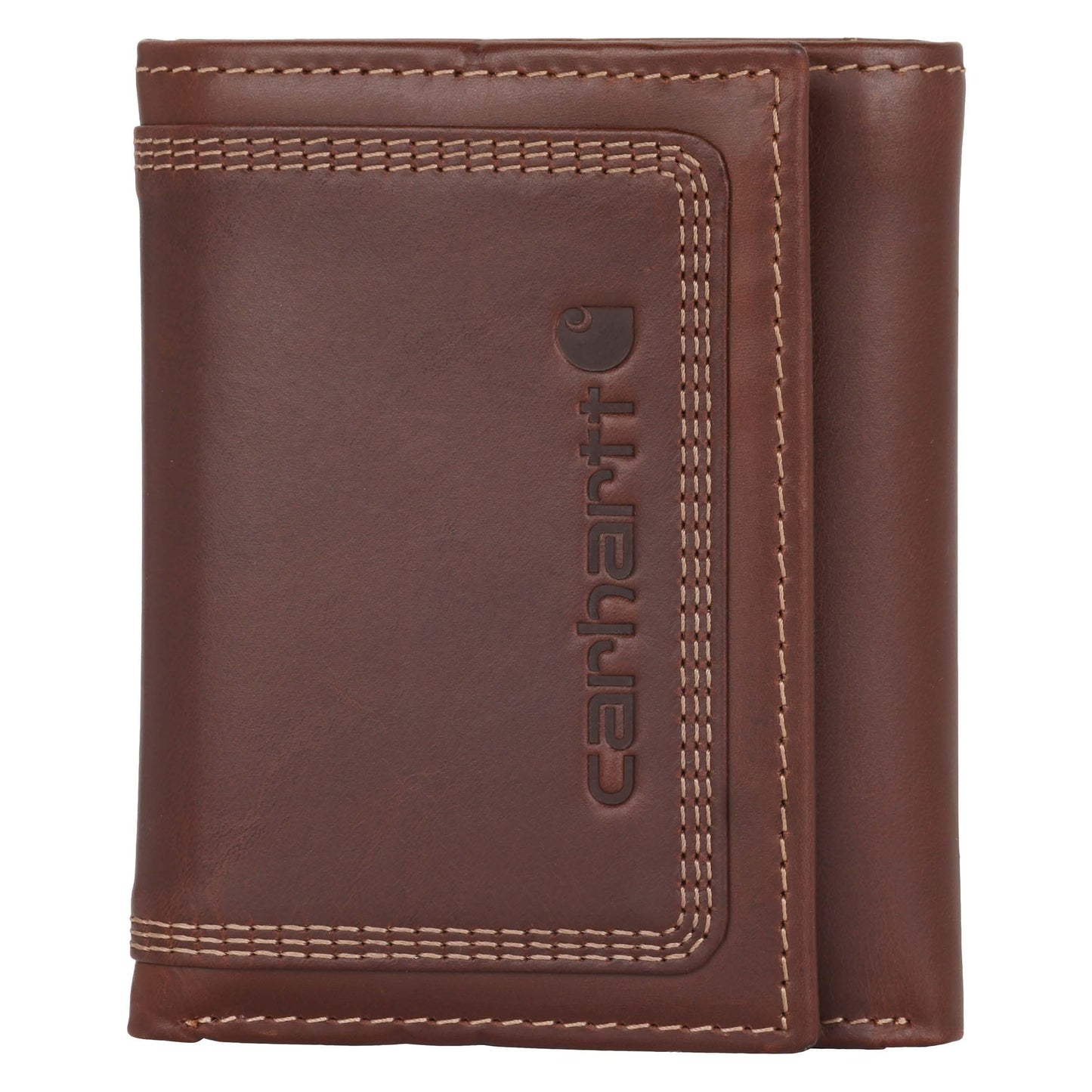 Carhartt Men’s Leather Triple Stitch Wallet, Durable Full-Grain Leather Bifold, Trifold & Rodeo Styles, Gifts for Men