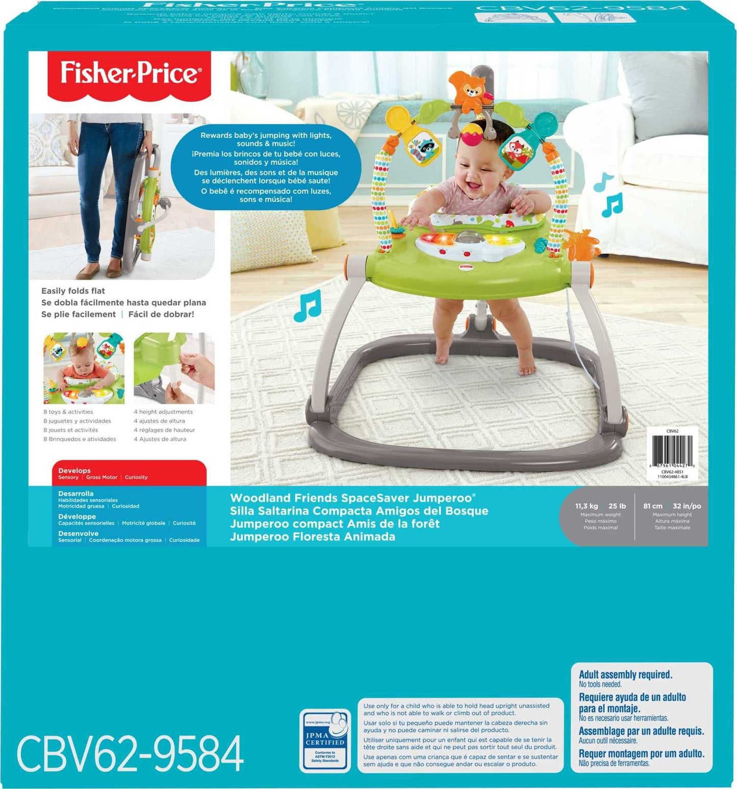 Fisher-Price Woodland Friends SpaceSaver Jumperoo, One Size