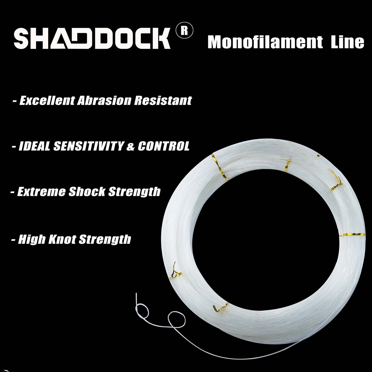 Monofilament Fishing Line 547yds 13 lb.-396 lb. Nylon Mono Fishing Lines - Super Strong Monofilament Fishing Leader Line Speargun Line for Saltwater/Freshwater (Clear, 1.5mm/251lb)