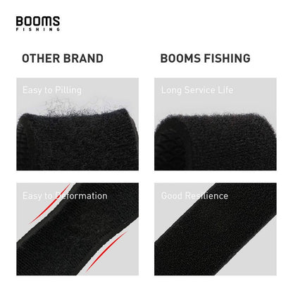 Booms Fishing RS3 Fishing Rod Wrap Pole Straps, Black 9.6" 6pcs