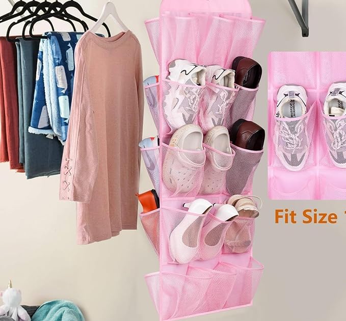 MISSLO 30 Large Pockets Dual Sided Hanging Shoe Organizer