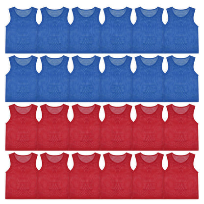 PEASUG Pinnies, 24 Pcs Soccer Pinnies, Mesh Practice Jersey Scrimmage Vest Team Soccer Pennies for Sports Adult/Youth Lightweight