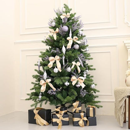 Christmas Ball Ornaments Set Shatterproof Christmas Tree Ornaments 24 PCS Painted Shaped Styles Xmas Tree for Holiday Decor,Purple