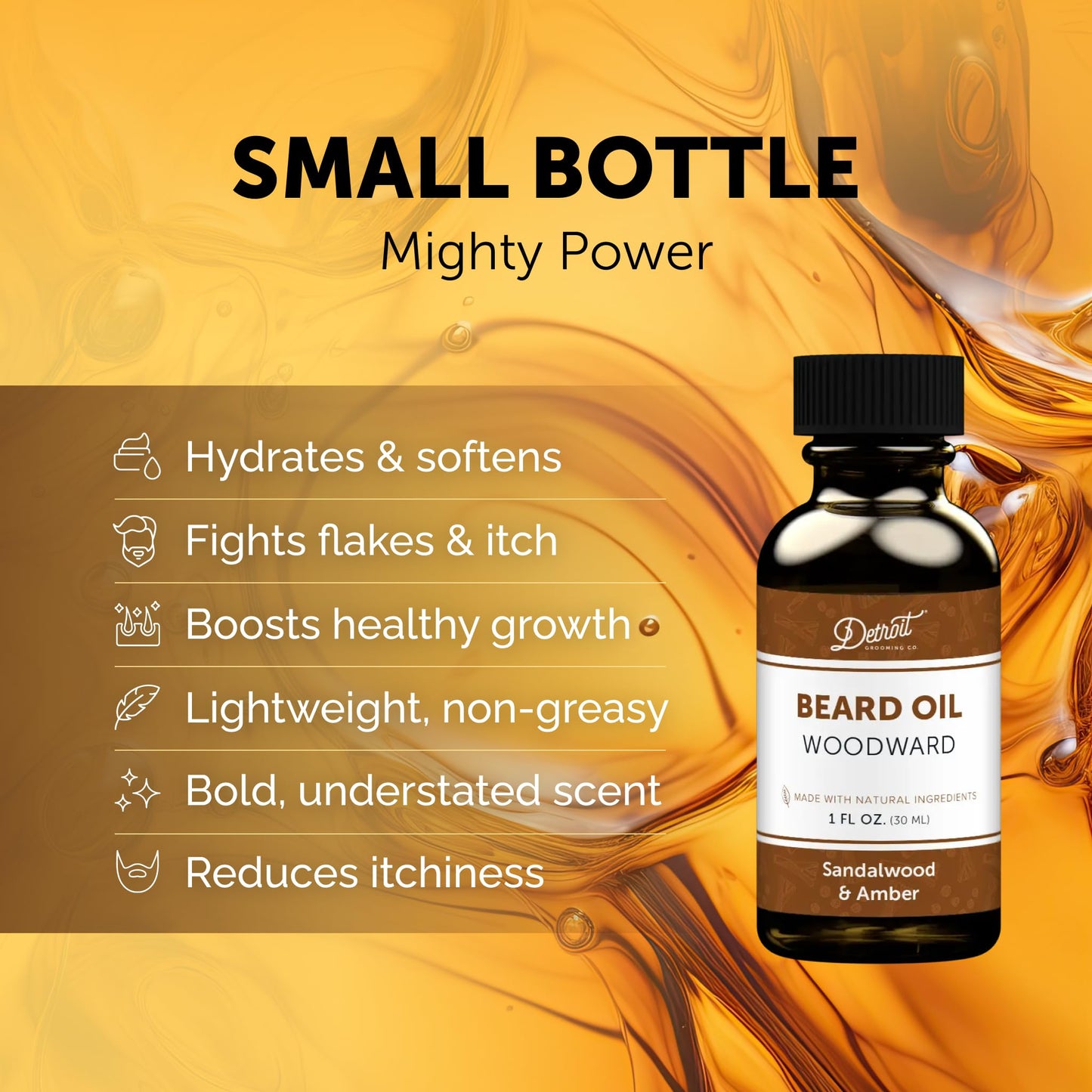 Detroit Grooming Beard Oil | Hydrating & Nourishing Formula with Vitamin E • Corktown Scent (1 oz)