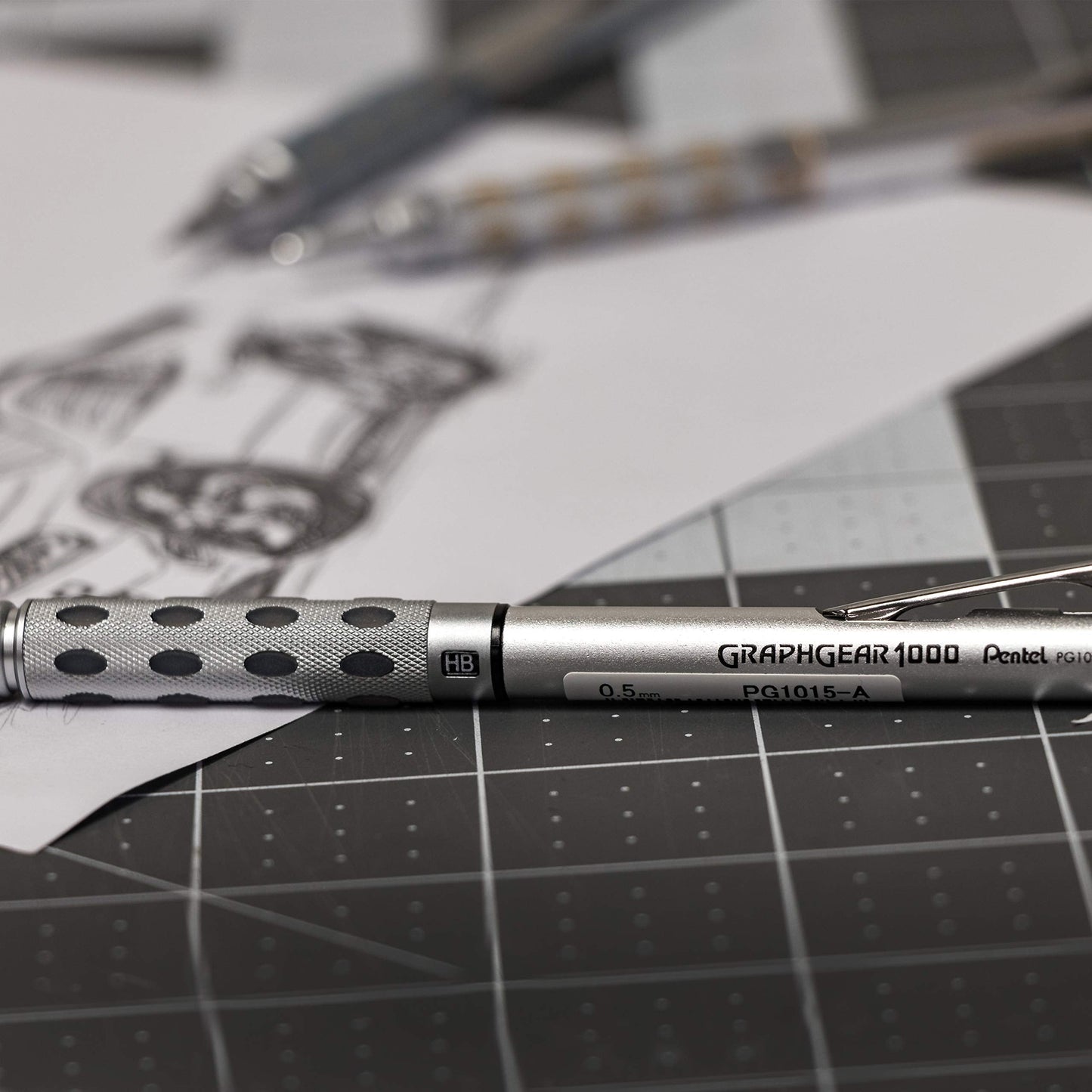 Pentel GraphGear 1000 Mechanical Pencil, (0.5mm) Point Size, Black Barrel, 1 Each (PG1015A)