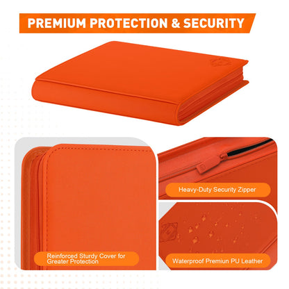 Premium Card Binder 12 Pocket for 720 Pockets Trading Card Binder, PU Zipper Card Collection Album, Sturdy Side-Loading Card Book Holder for MTG, TCG, Game Cards, Sports Cards