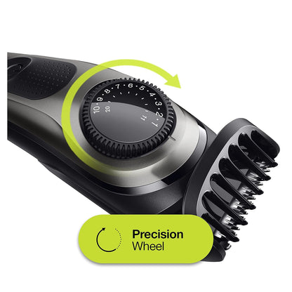 Braun Beard Detail Trimmer, Hair Clippers for Men, Cordless & Rechargeable, Mini Foil Shaver with Gillette ProGlide Razor, Silver, 10 Piece Set