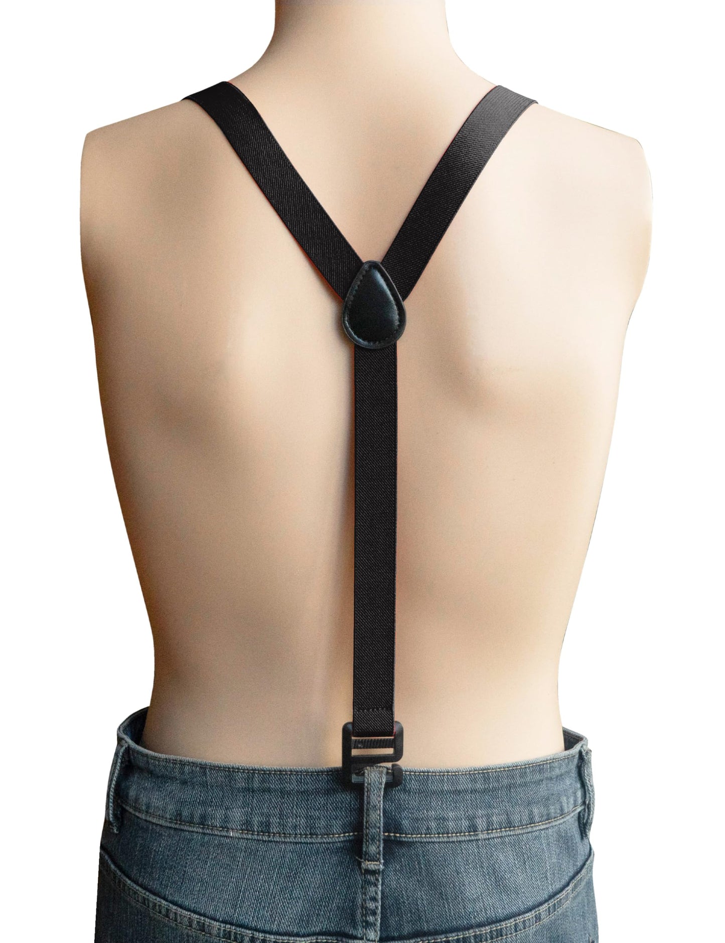 JEMYGINS Black Hidden Suspenders for Men Under Clothes Airport Friendly Outdoor Sport Suspender(2)