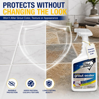 ULTIMATE GROUT SEALER – Professional Strength Tile, Stone & Grout Protection for Showers, Floors & Backsplashes | Easy-Clean, Stain & Moisture Repellent – Low Odor Contractor Grade (Quart)