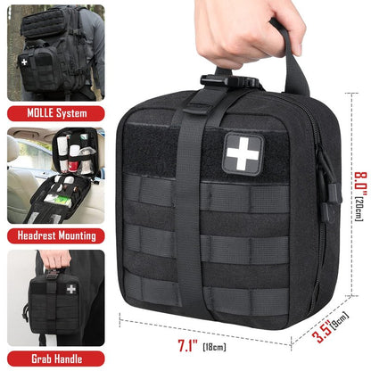 LIVANS 1000D First Aid Bag Empty Medical Ifak Pouch Molle EMT Pouches Rip-Away Tactical Military Trauma Emergency Medic Bag