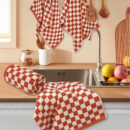 Jacquotha Checkered Hand Towels