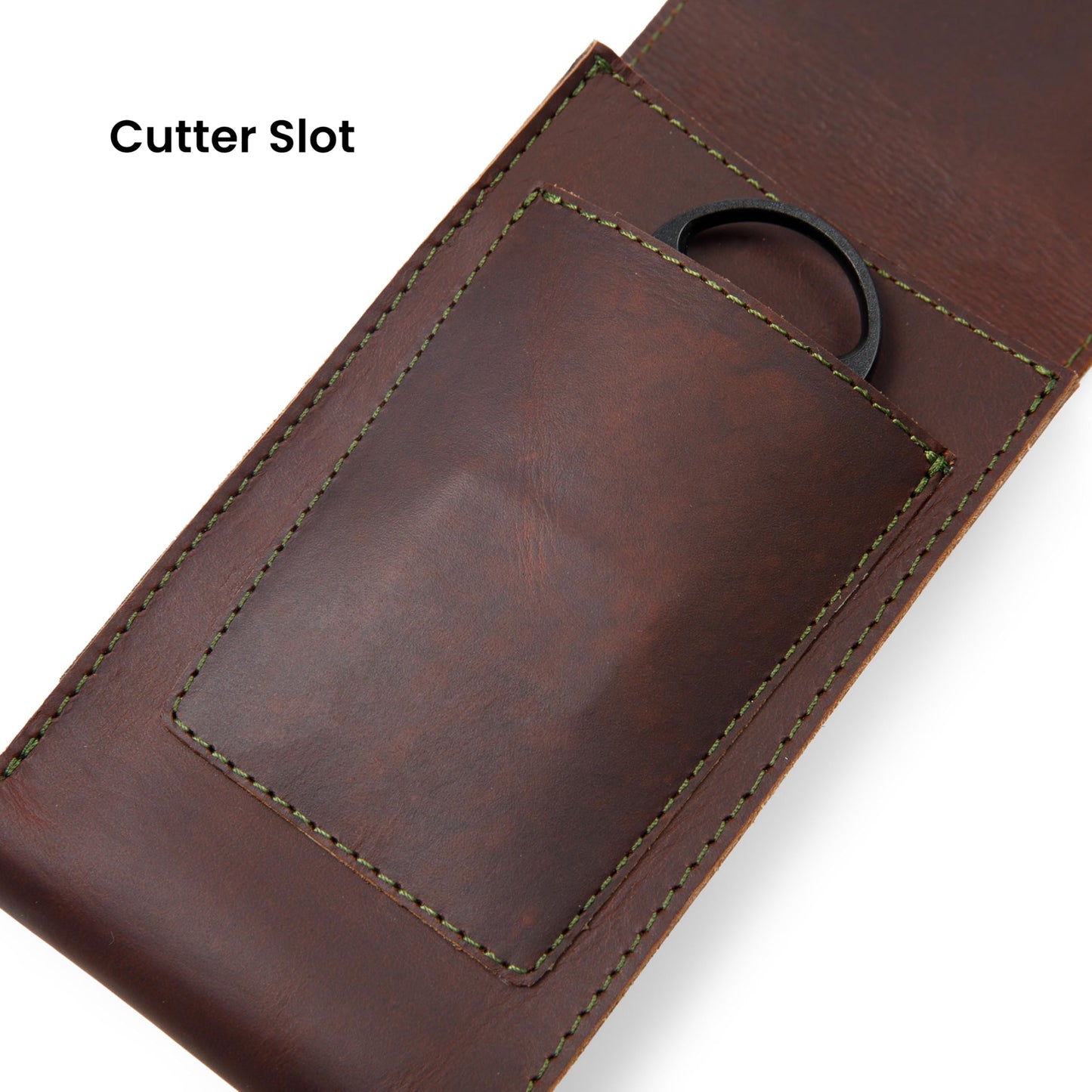 Havee Havanos Three Slot Cigar Case with Cutter Slot and Magnetic Closure - Handmade Genuine Leather Portable Cigar Accessory for Storage and Travel - Brown