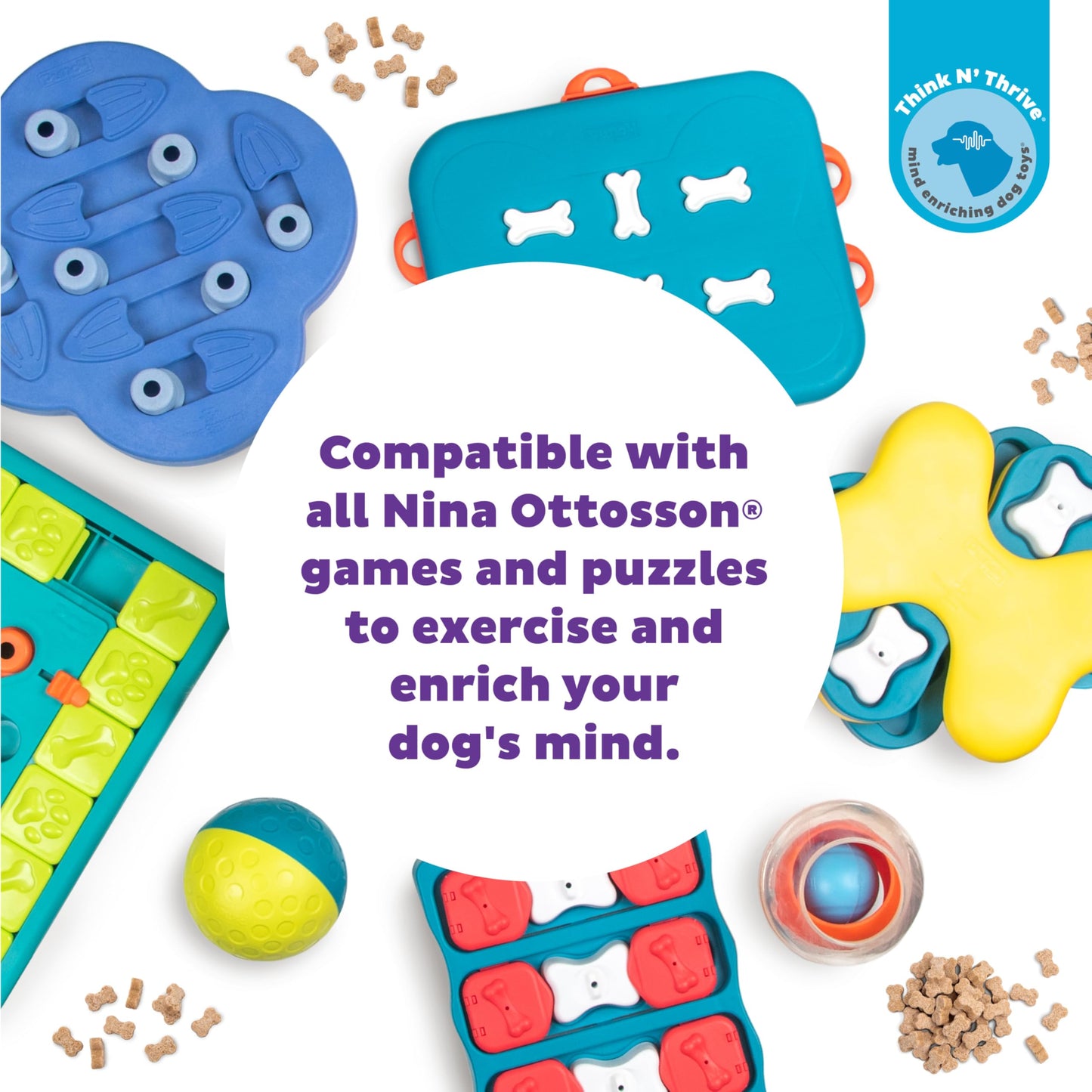 Outward Hound by Nina Ottosson Puzzle Bitez USA Made Dog Treats, Pumpkin Flavor, Bite-Sized Training Reward and Interactive Puzzle Toy Treats, 7.5oz
