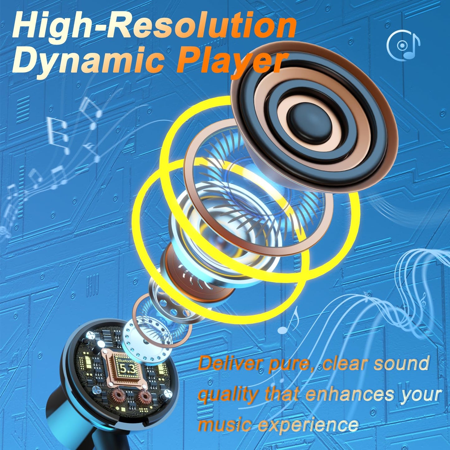 AIYIBEN Neckband Bluetooth Headphone with LED Power, Neckband Headphones 100 Hours Playtime, in-Ear Bluetooth Headphone with Microphone for Running and Exercising in The Gym (Y10)