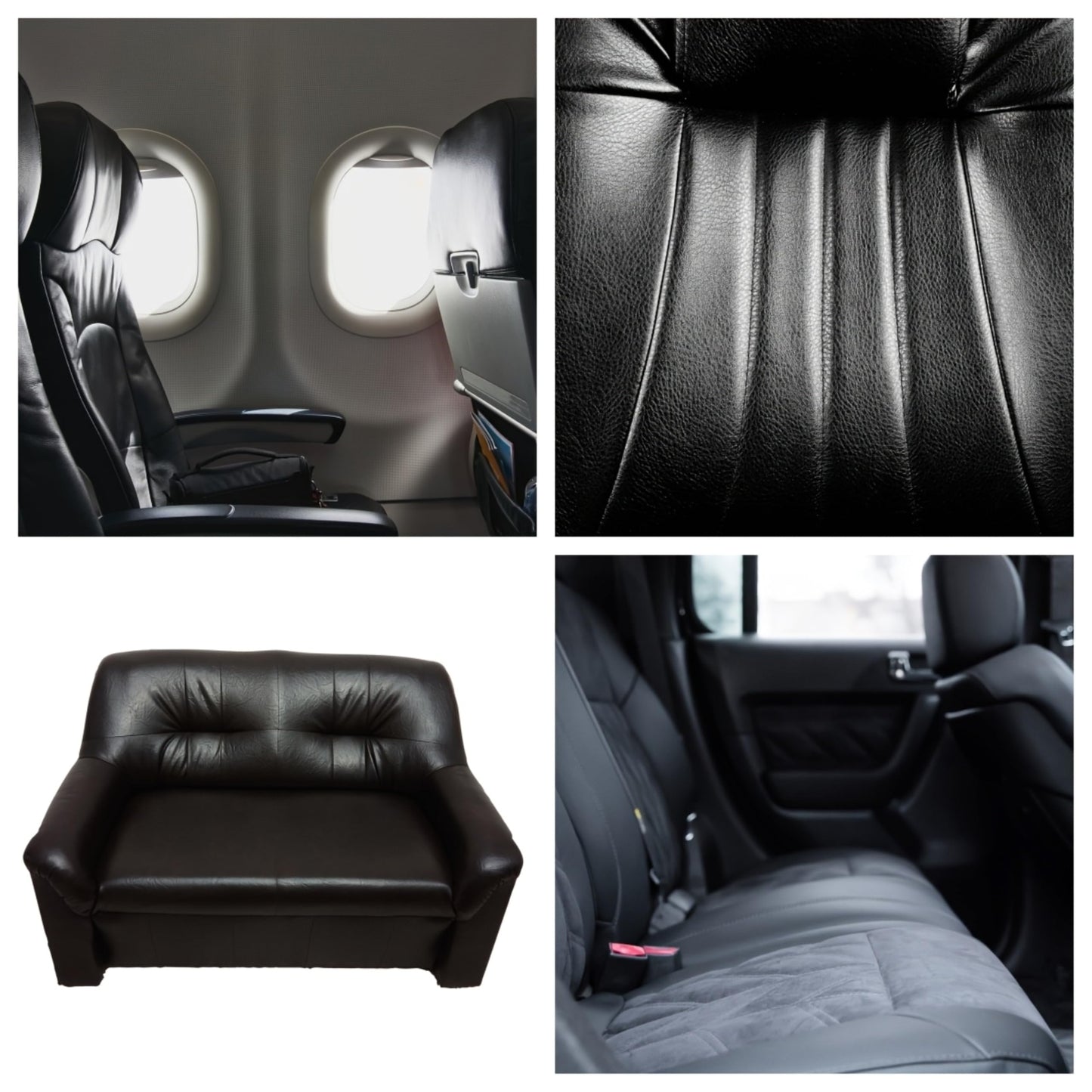 Black Leather, 1.4-2.0mm Thickness for Wallets, Briefcases, Sofa & Stool, Leather Sheets for Crafting (Blacklizhiwen20×40"