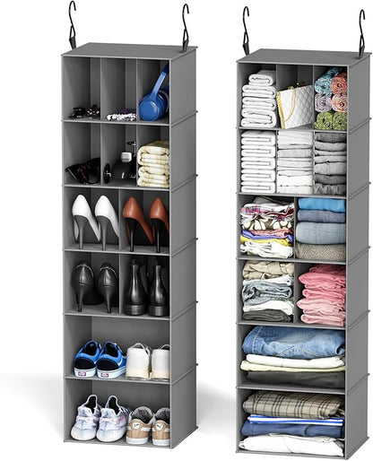 SpaceAid 2 Pack Hanging Closet Organizer and Storage