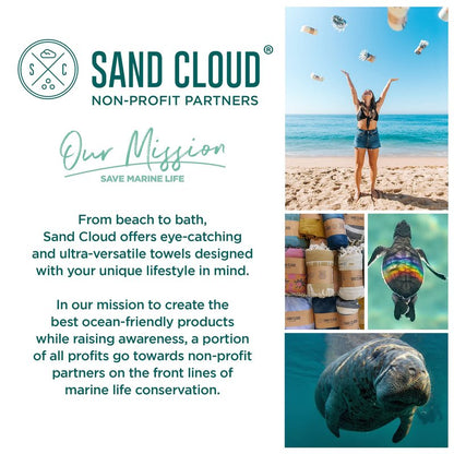 Sand Cloud Extra Large Turkish Beach Towel - Sand Resistant - 100% Organic Turkish Cotton Yarn - Quick Dry Towel for Beach, Picnic Blanket or Throw - As Seen on Shark Tank - Tie Dye (Mint Baja)